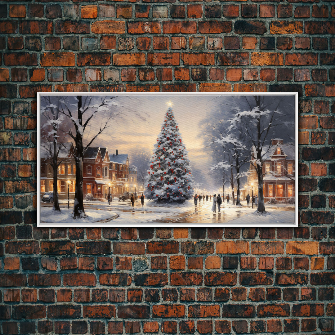 The Christmas Winter Wonderland Framed Canvas Print - Christmas Decoration - Christmas Art - Christmas Living Room Decor Christmas Wall Art