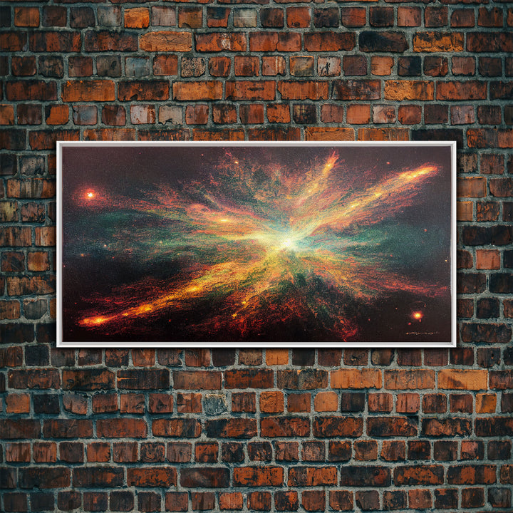 Explosion of Stars, Scifi Art, Galaxy Universe Print, Ready To Hang Canvas Print, Framed Canvas Wall Art, Living Room Wall Decor