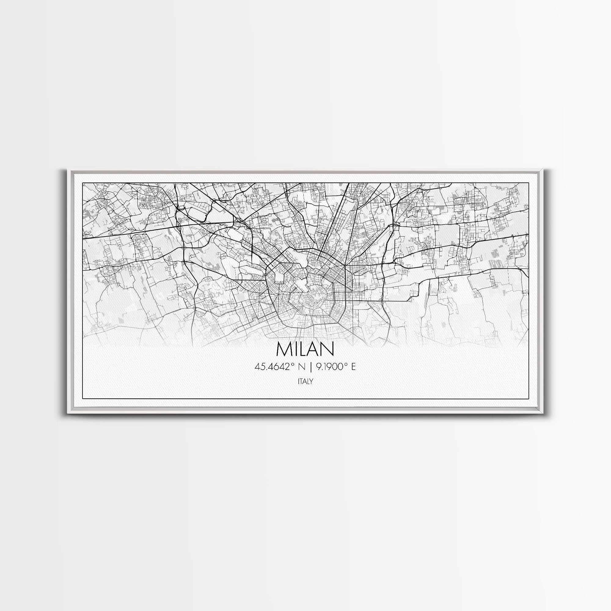 Milan City Map, Italy Map, Map Art, Minimalist Wall Art, Wall Art, Canvas Art, Europe Wall Art, Italy Wall Art, Above Bed Art, Gift Ideas