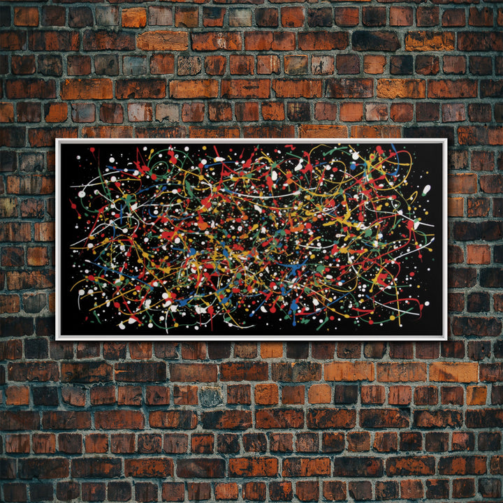 Large Original Abstract Painting Print For Living Room Jackson Pollock inspired Style Art Modern Pollock Style Splatter & Dripping Painting