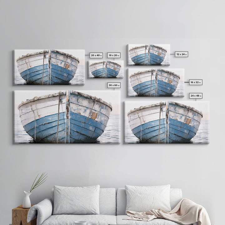 Boho Style Nautical Decor, Minimalist Art, Framed Canvas Print, Photograph Of An Old Wooden Ship, Beachhouse Decor, Wood Boat, Gift For Him