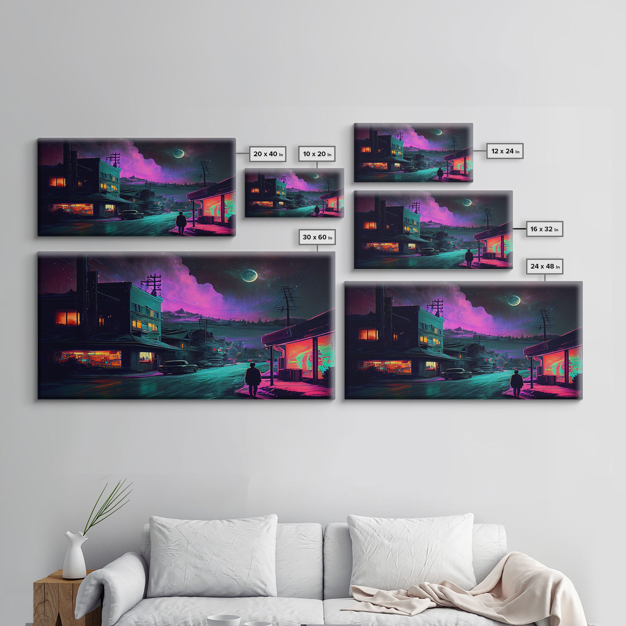 Scifi Art, Framed Canvas Print, Night Of The Comet