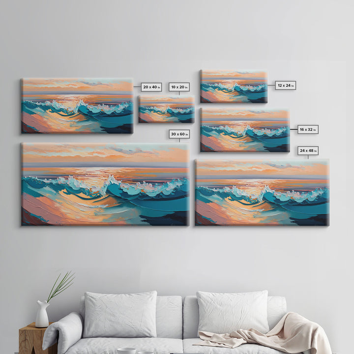 Sunset Wall Art Prints, Ocean Art, Ocean Canvas Art, Sea Prints, Seascape Art, Bedroom Wall Art, Framed Canvas Print