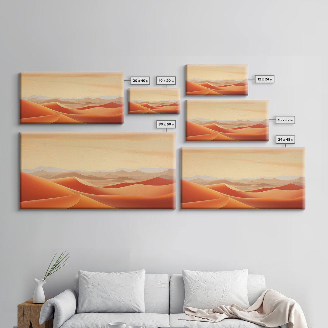 Desert Art, Sand Dune Wall Art, Desert Art Print, Panoramic Art, Wall Art, Canvas Art, Landscape Art, Landscape Print, Travel Art Print