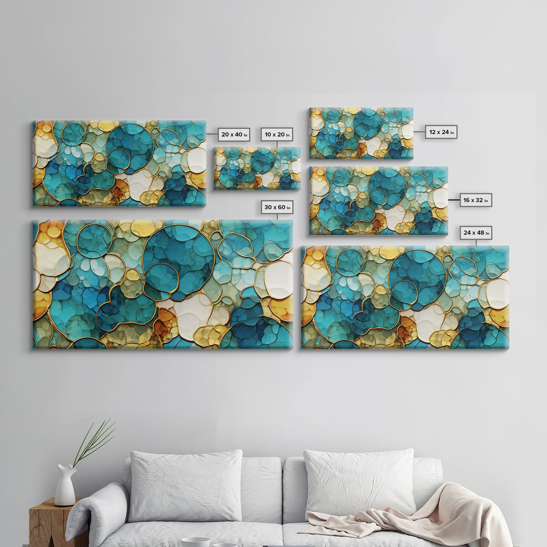 Abstract Wall Art, Green Abstract Print, Vibrant Abstract, Panoramic Art, Wall Art, Canvas Art, Landscape Art, Welcome Home Gift, Room Decor