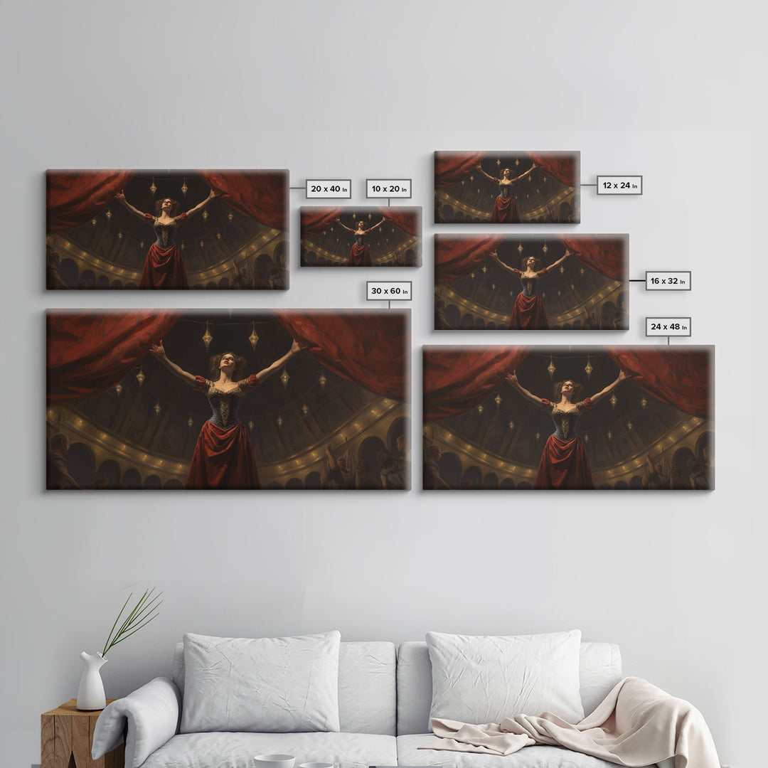 The Haunted Circus, Unique Halloween Art, Framed Canvas Print, Halloween Poster Art, Horror Prints