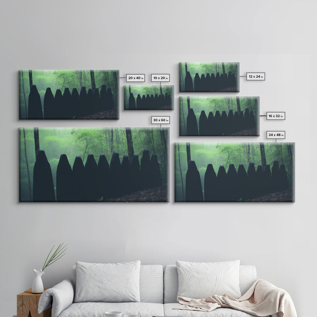 The Cult Of The Forest, Framed Canvas, Halloween Art Prints, Liminal Art, Halloween Photography