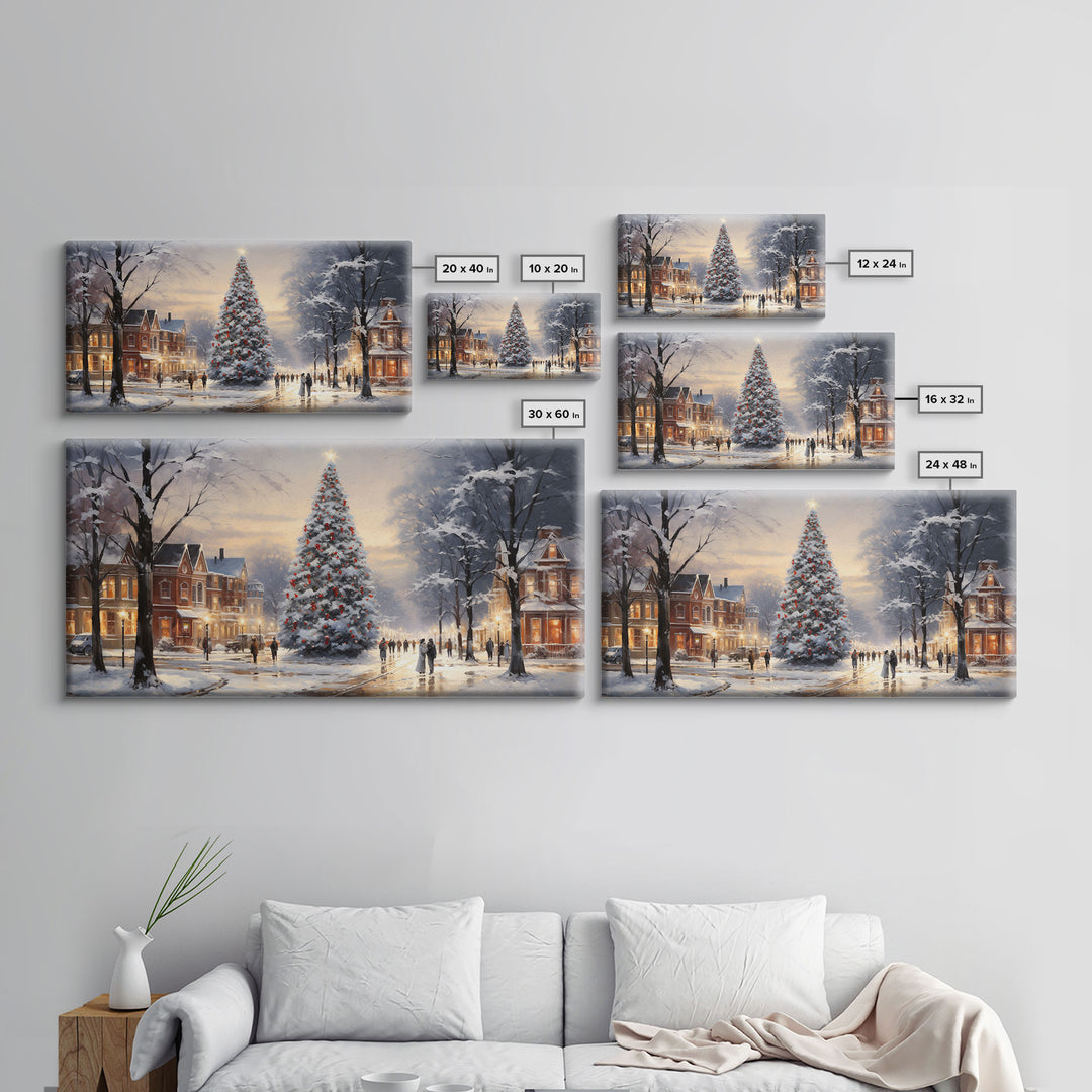 The Christmas Winter Wonderland Framed Canvas Print - Christmas Decoration - Christmas Art - Christmas Living Room Decor Christmas Wall Art