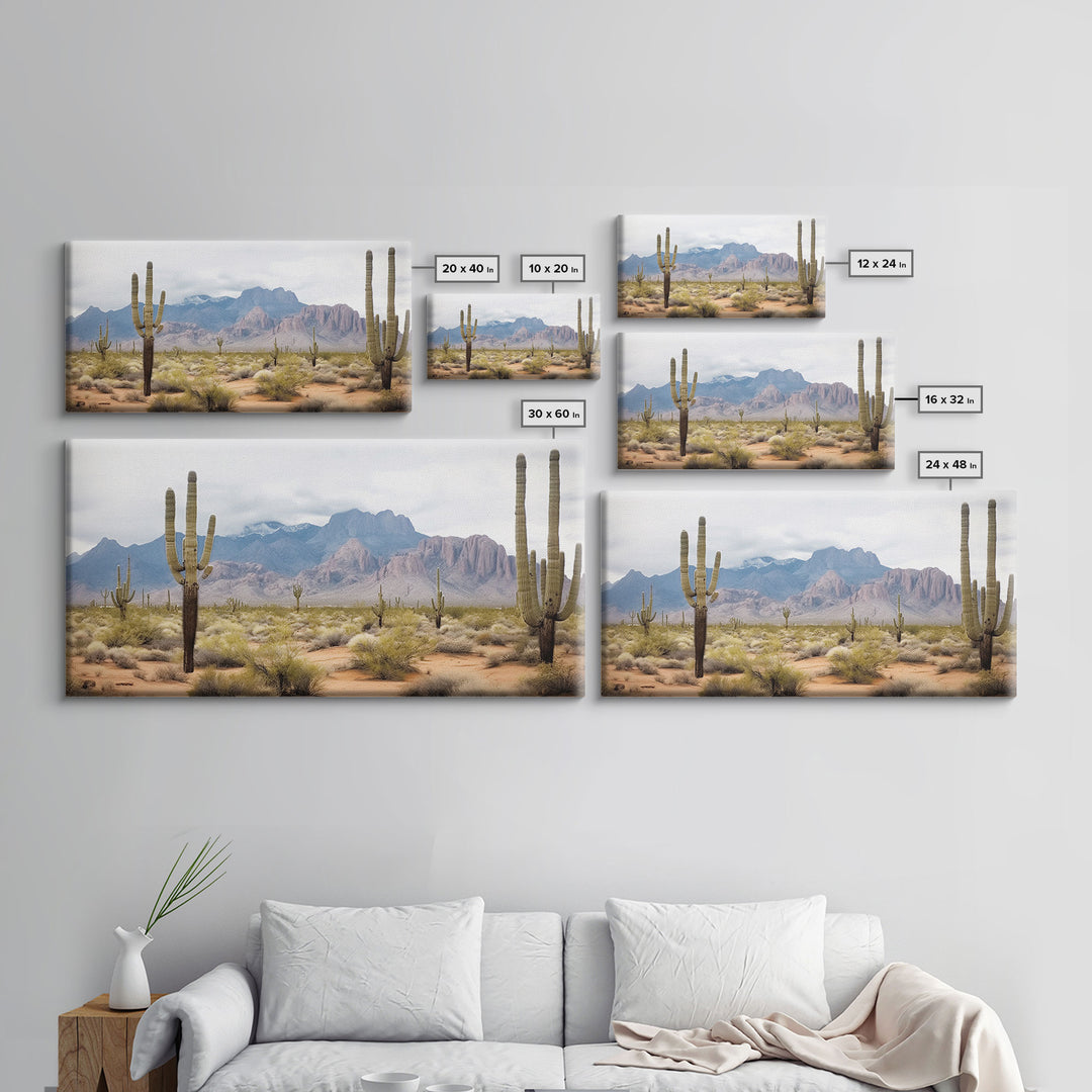 Desert Wall Art, Desert Decor, Framed Canvas Print, Desert Photography, Cactus Wall Art, Southwestern Decor, Landscape Prints, Boho Wall Art