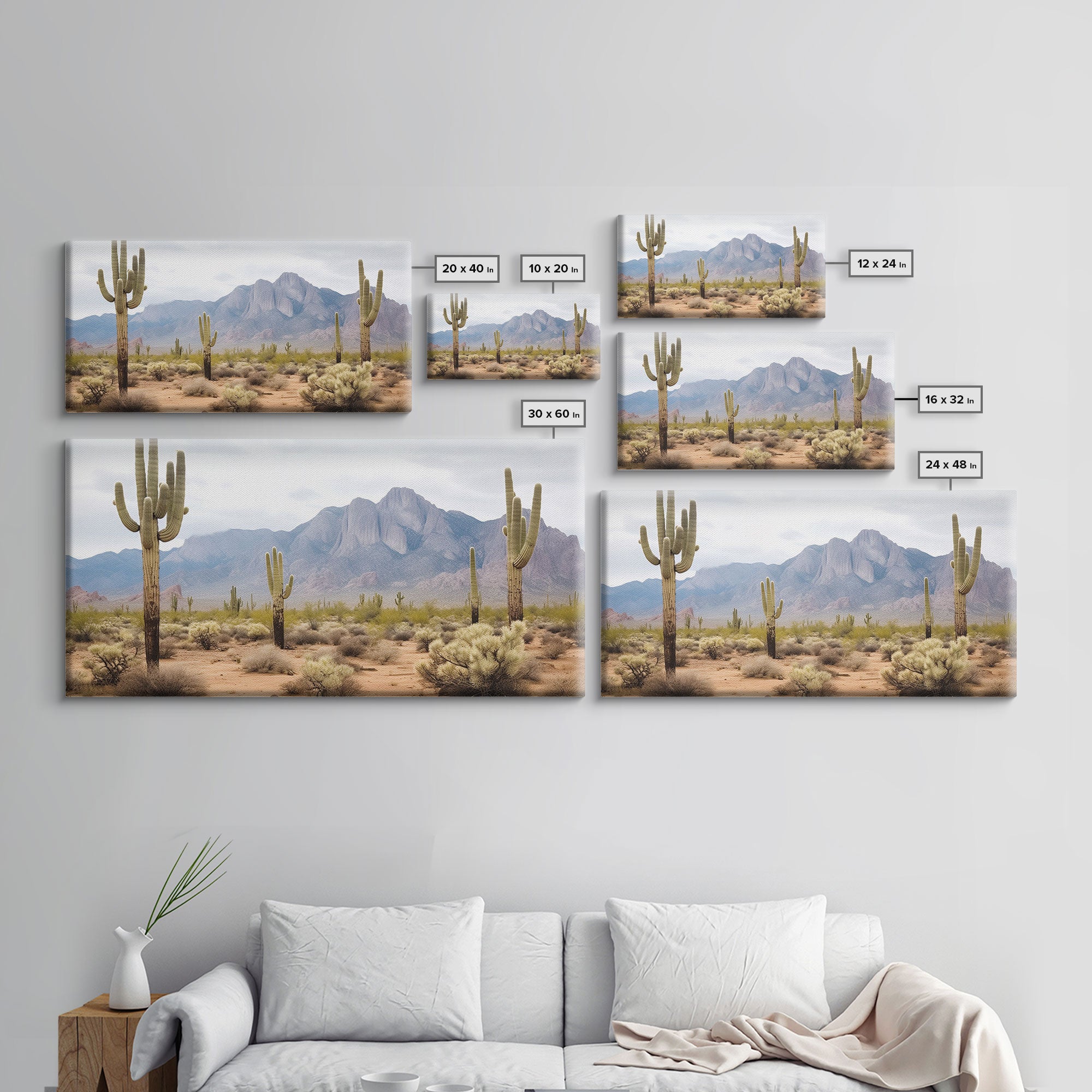 Desert Wall Art, Desert Decor, Framed Canvas Print, Desert Photography, Cactus Wall Art, Southwestern Decor, Landscape Prints, Boho Wall Art