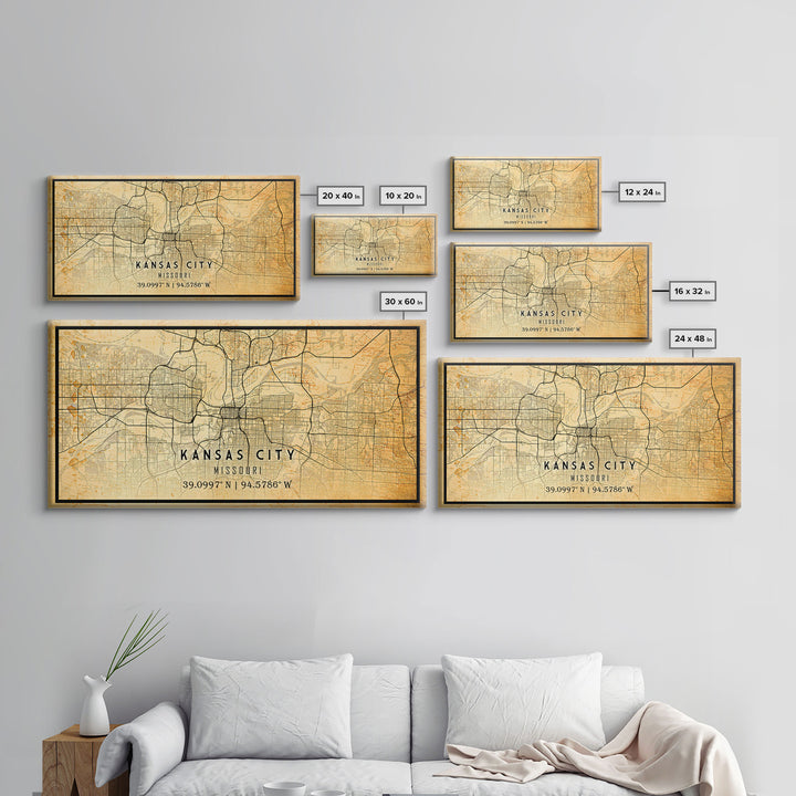 Kansas City Map Print, Kansas Gifts, Map of Kansas City, Kansas City Missouri, Map Wall Art, Cool Office Wall Art For Him