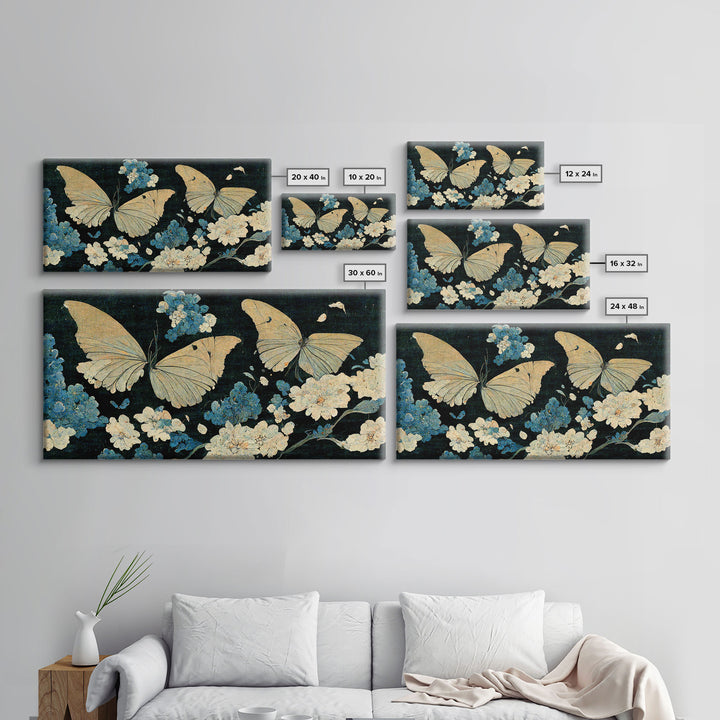 Butterfly canvas part, beautiful butterfly wall art, wall art for girls, living room art, guest room art