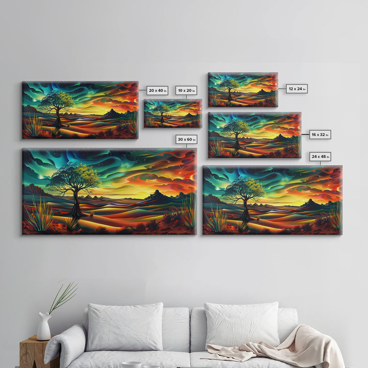 Van Gough Inspired Snowy Mountain Scenery, Striking Framed Canvas Print, Ideal for Living Room Art, Rustic Bedroom Decor Nature Wall Art