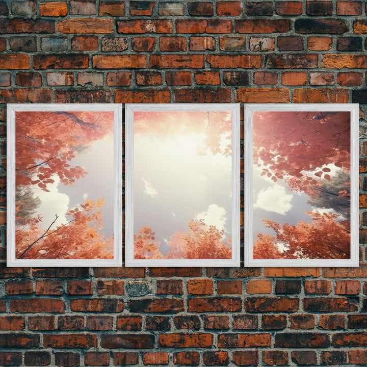 Fall Art Print, Nature Print, Trees Wall Art, Canvas Print, Wall Art, 3 Piece Wall Art, Kitchen Wall Decor, Home Office Art, Above Bed Decor