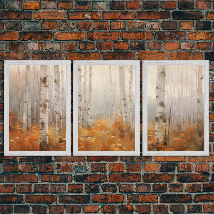 Forest Wall Art, Trees Art Print, Nature Art, Canvas Print, Wall Art, 3 Piece Wall Art, Country Wall Art, Office Decor, Above Bed Art