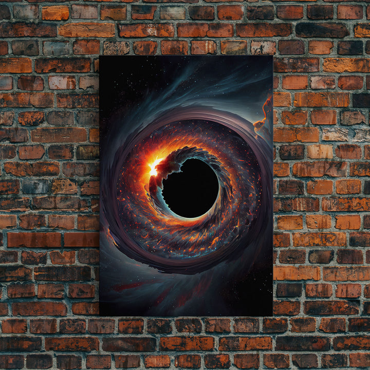 Eye Of the Storm, Galaxy art, framed canvas print, unique space decor