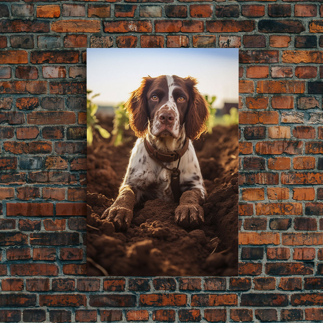 English Springer Spaniel Dog Wall Print, Farmhouse Wall Art, Wall Art, Framed Wall Art, Framed Canvas, Wall Print, Framed Wall Canvas