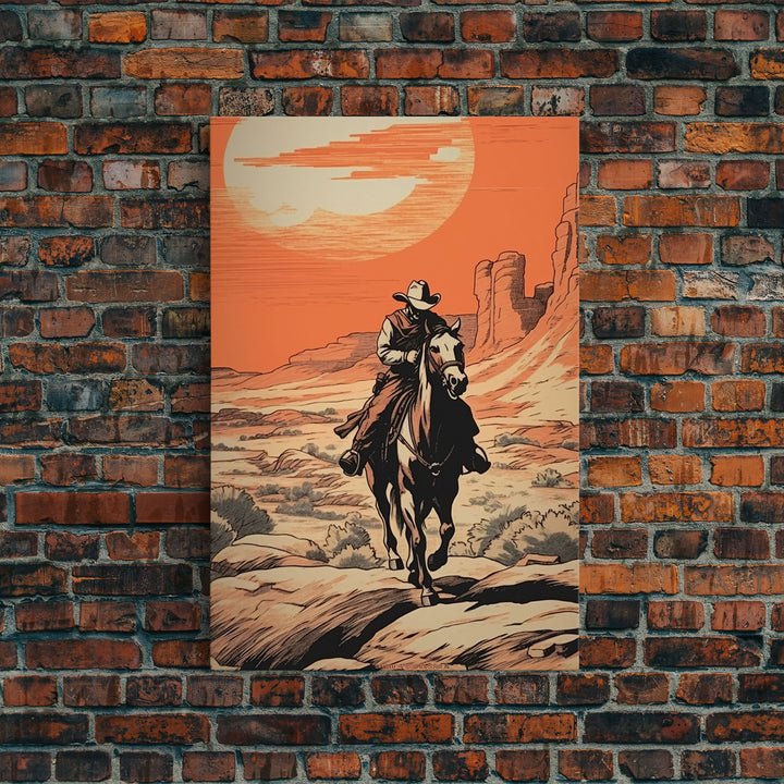 Lonely Cowboy Canvas Print