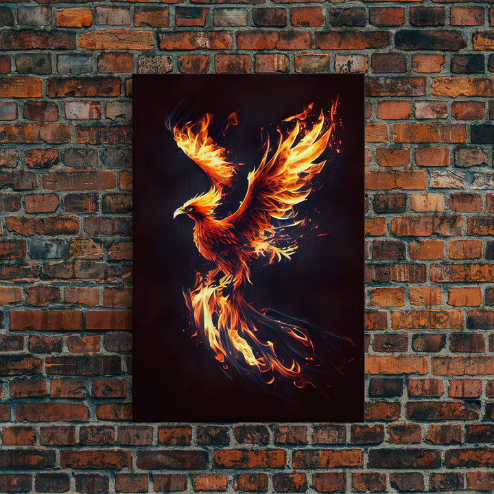 Canvas Print Of "The Phoenix" - Rebirth Art - Framed Canvas Art - Framed Wall Art