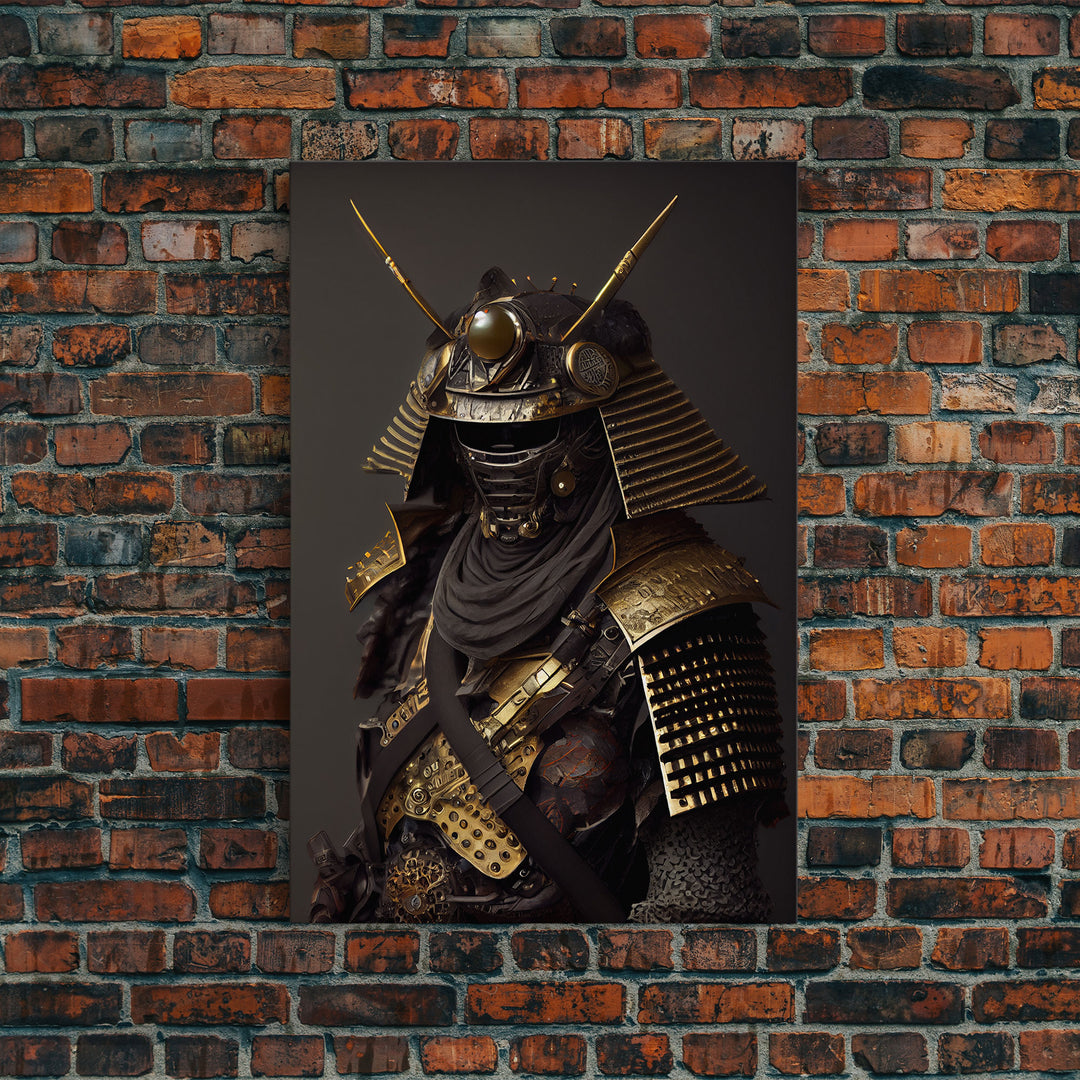 Samurai Japanese Art Ukiyo-e style Framed Canvas Print, Samurai Japanese Art Canvas Wall Art, Canvas Art Home Decor, Japanese Art Home Decor