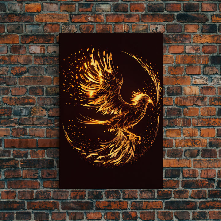 Phoenix Print on Canvas, Made From Original Artwork