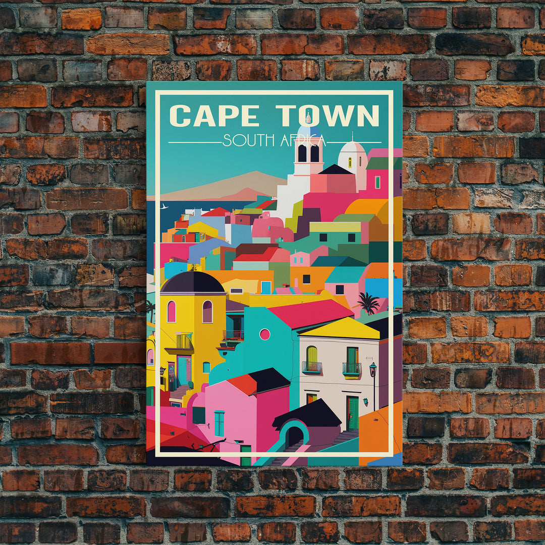 Cape Town, South Africa Wall Art, Africa Travel Poster, Travel Wall Print, Travel Poster, Travel Wall Art, Canvas Wall Print