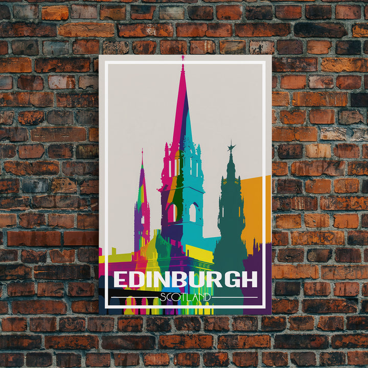 Edinburgh Travel Poster, Europe Wall Art, Scotland Art Print, Travel Wall Print, Travel Poster, Travel Wall Art, Canvas Wall Print