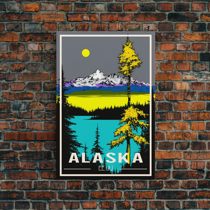 Alaska Print, Alaska Art, Alaska Wall Art, Travel Wall Print, Travel Poster, Travel Artwork, Travel Wall Art, Wall Poster, Canvas Wall Print