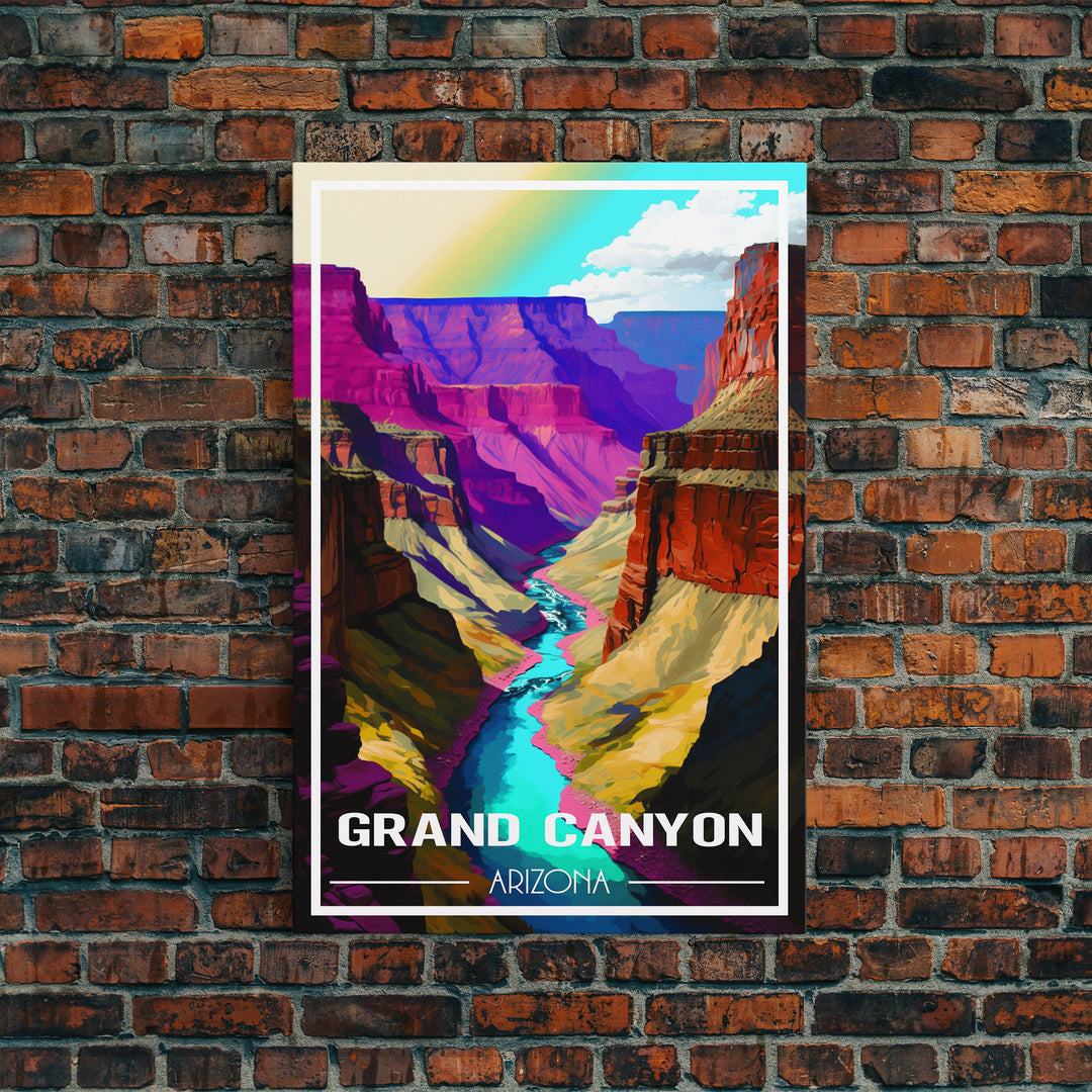 Grand Canyon Poster, America Wall Art, Arizona Wall Print, Travel Wall Print, Travel Poster, Travel Wall Art, Canvas Wall Print