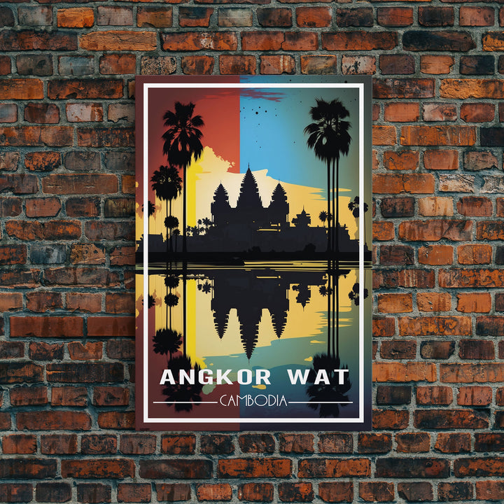 Cambodia Art, Angkor Wat, Asian Art, Travel Wall Print, Travel Poster, Travel Artwork, Travel Wall Art, Wall Poster, Canvas Wall Print