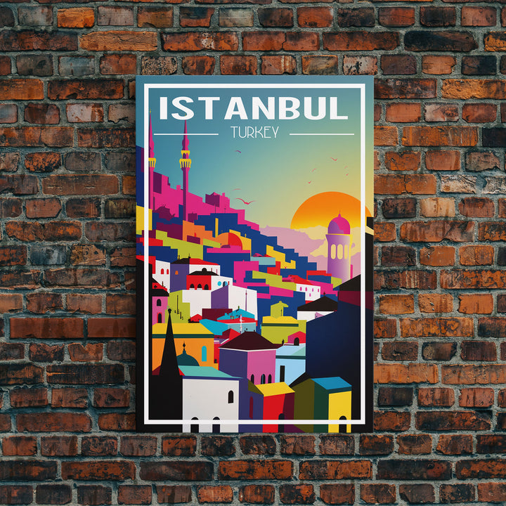 Instanbul Wall Art, Turkey Poster, Eurasia Wall Art, Travel Wall Print, Travel Poster, Travel Wall Art, Canvas Wall Print