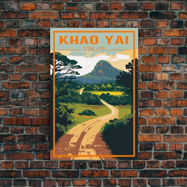 Khao Yai Wall Art, Thailand Art Print, Thai Wall Art, Asia Wall Print, Travel Wall Print, Travel Poster, Travel Wall Art, Canvas Wall Print