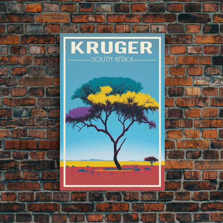 Kruger National Park Wall Art, South Africa Poster, African Wall Art, Travel Wall Print, Travel Poster, Travel Wall Art, Canvas Wall Print