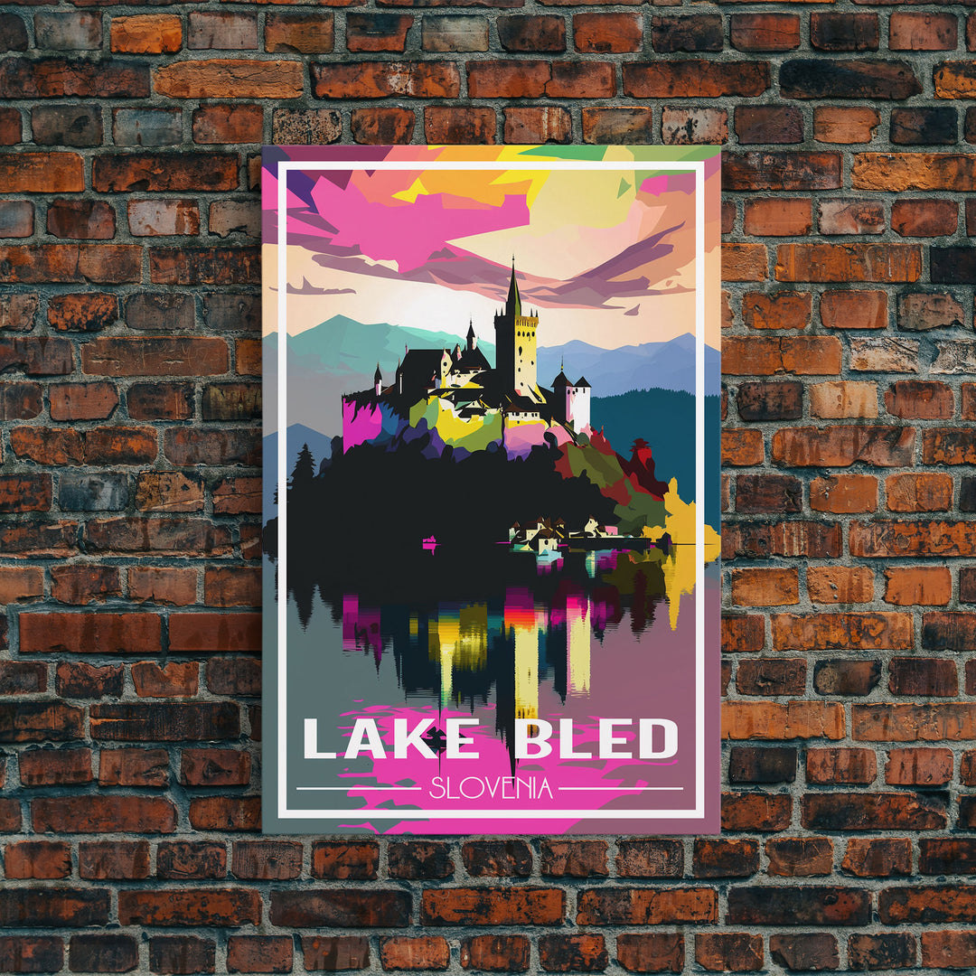 Lake Bled Wall Art, Slovenia Poster, Slovenia Print Art, Europe Poster, Travel Wall Print, Travel Poster, Travel Wall Art, Canvas Wall Print