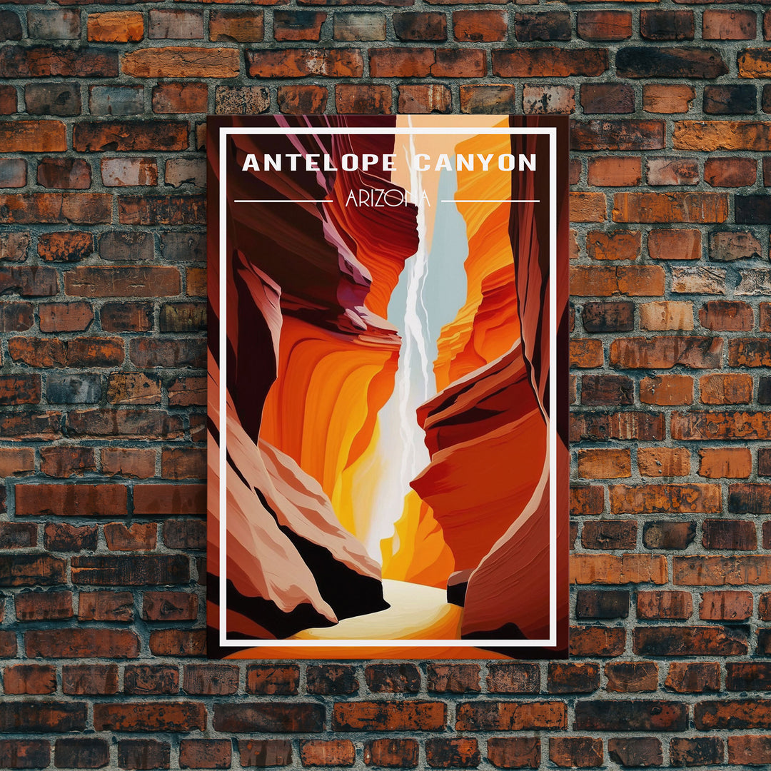 Arizona Artwork, Arizona Poster, Antelope Canyon, Travel Wall Print, Travel Poster, Travel Artwork, Travel Wall Art, Canvas Wall Print