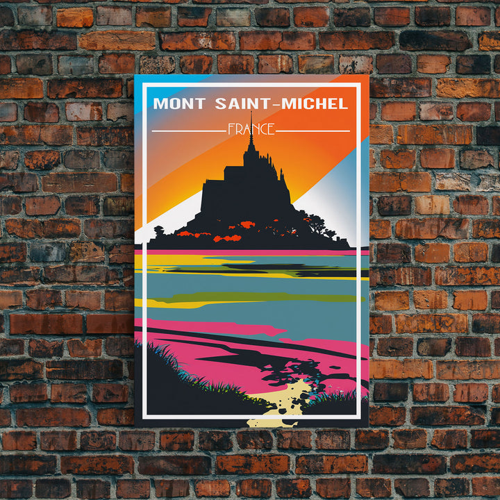 Mont Saint Michel, France Poster, Normandy, Europe Wall Print, Travel Wall Print, Travel Poster, Travel Wall Art, Canvas Wall Print