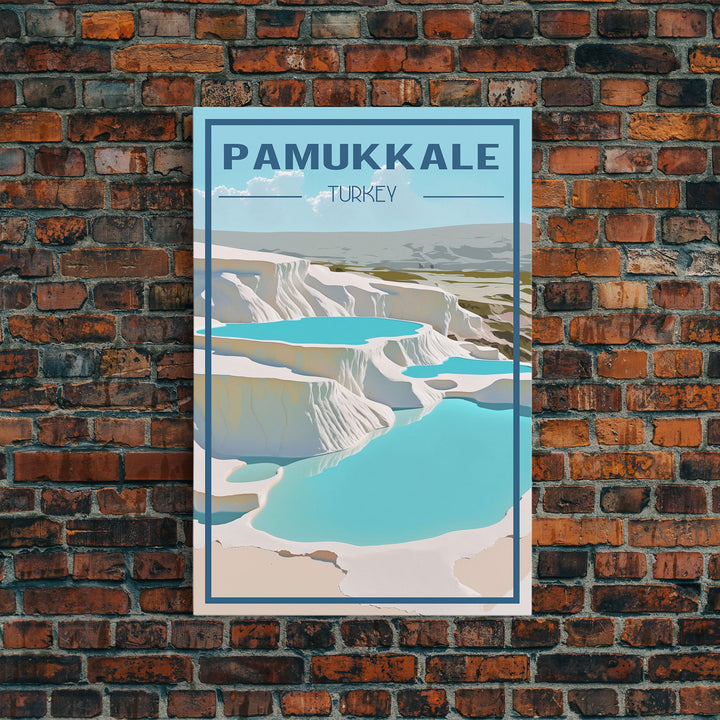 Pamukkale Wall Art, Turkey Poster, Eurasia Wall Print, Travel Wall Print, Travel Poster, Travel Wall Art, Canvas Wall Print