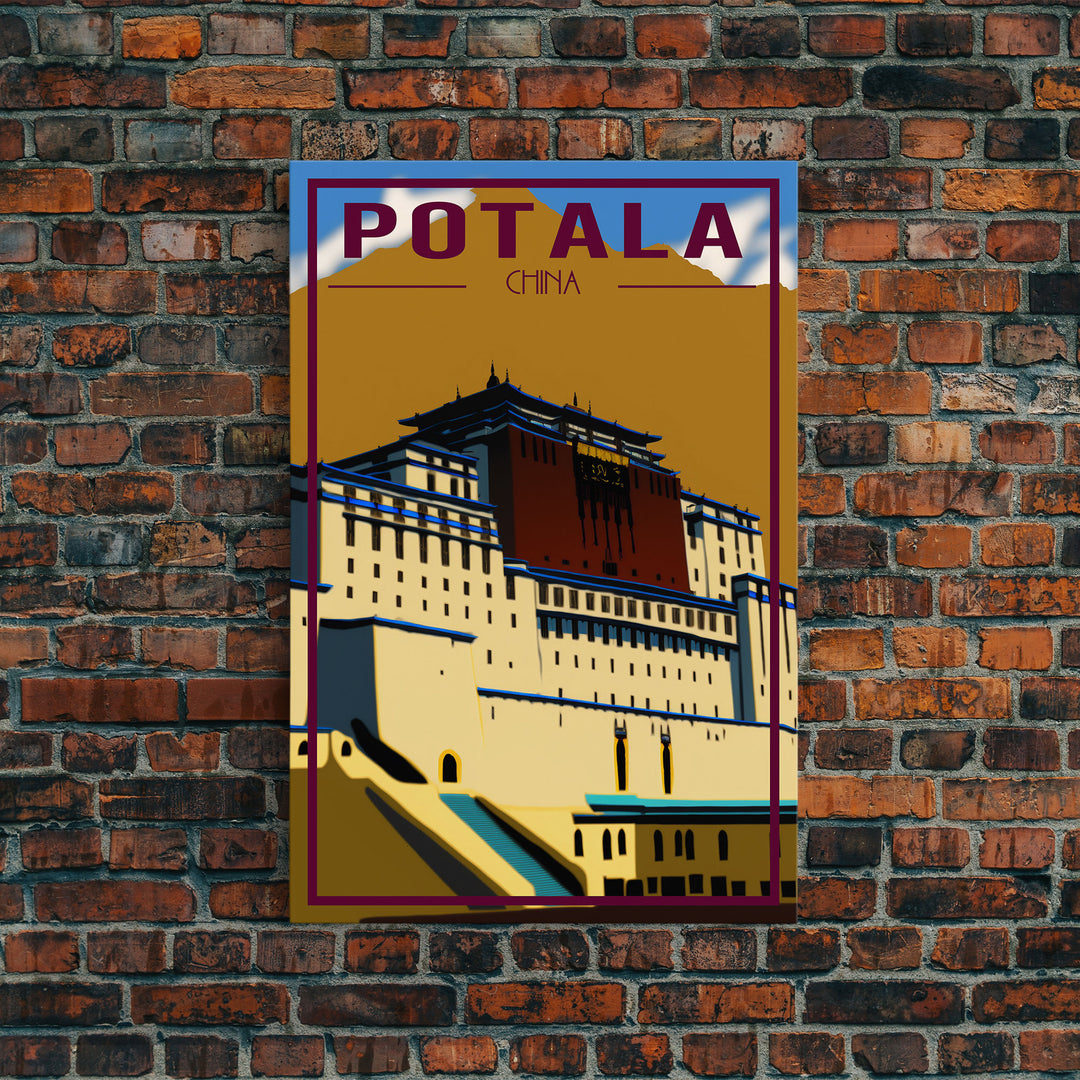 Potala Palace Wall Art, China Poster, Tibet Wall Print, Asia Wall Art, Travel Wall Print, Travel Poster, Travel Wall Art, Canvas Wall Print