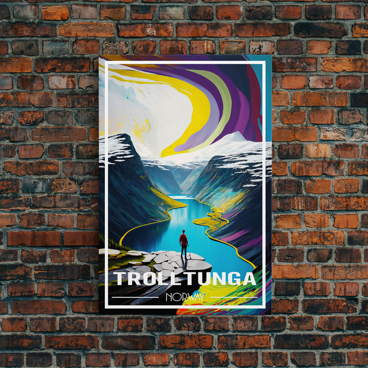 Trolltunga Wall Art, Norway Wall Poster, Europe Art Print, Travel Wall Print, Travel Poster, Travel Wall Art, Canvas Wall Print