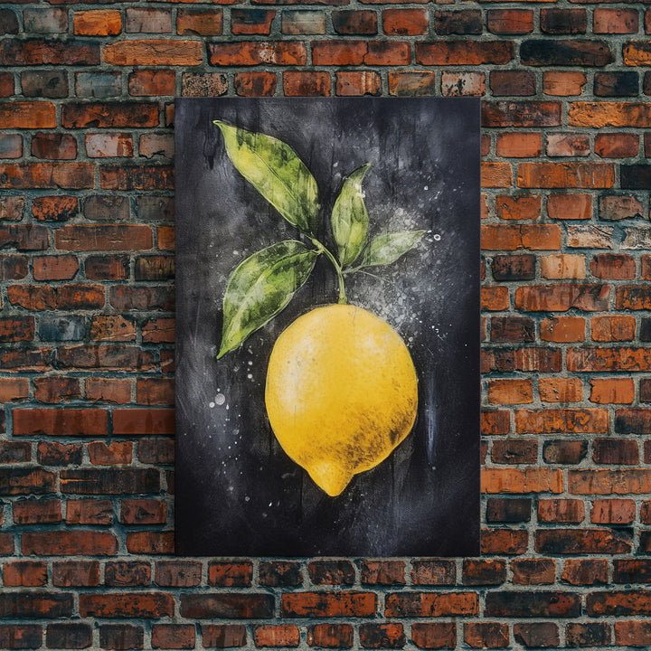 LEMON Art Canvas Print - Unframed Oil Print - Print Still Life Original - Small Still Life Painting Print-  Lemon Art Print - Fruit Art