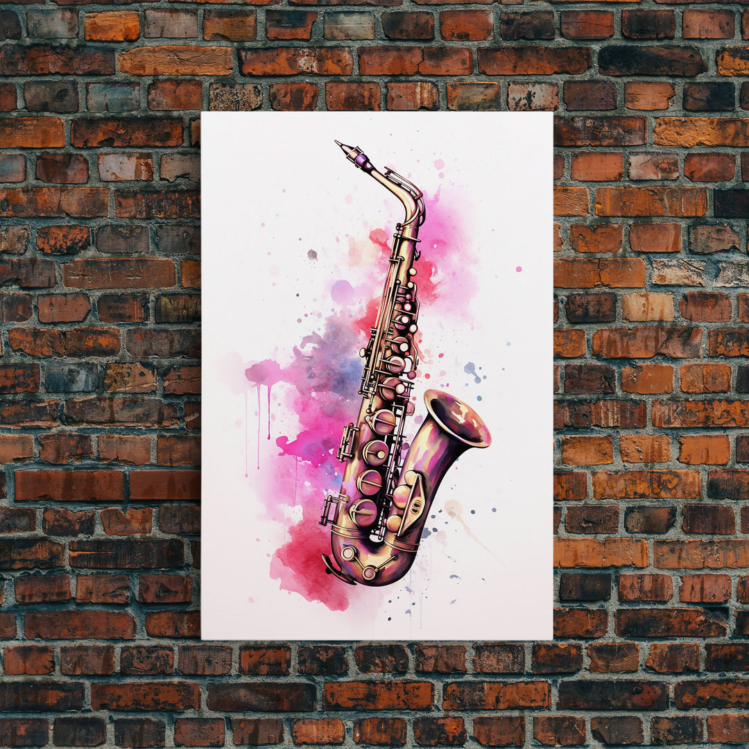 Saxophone Graffiti Wall Art, Saxophone Gifts, Cool Musical Wall Art, Unique Gift, Gift For Musician, Musical Art