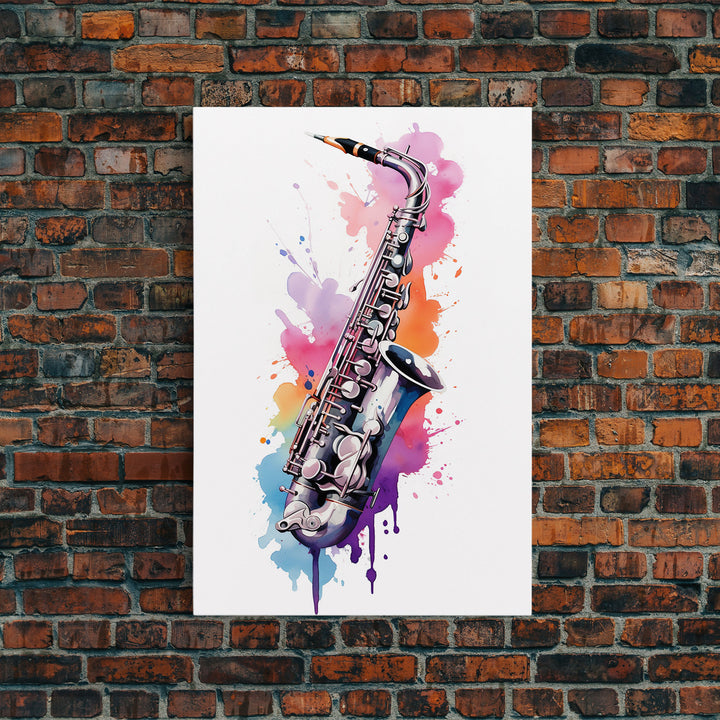 Saxophone Graffiti Wall Art, Saxophone Gifts, Cool Musical Wall Art, Unique Gift, Gift For Musician, Musical Art