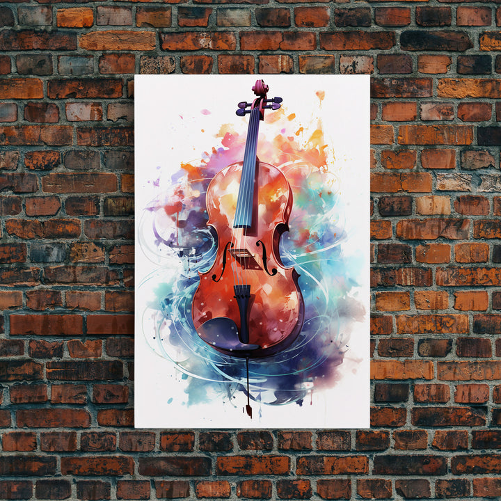 Galaxy Cello Gift, Banjo Wall Art Canvas Print, Stringed Instruments, Cello Art, Banjo Poster Print, Cello Gifts, Musical Art