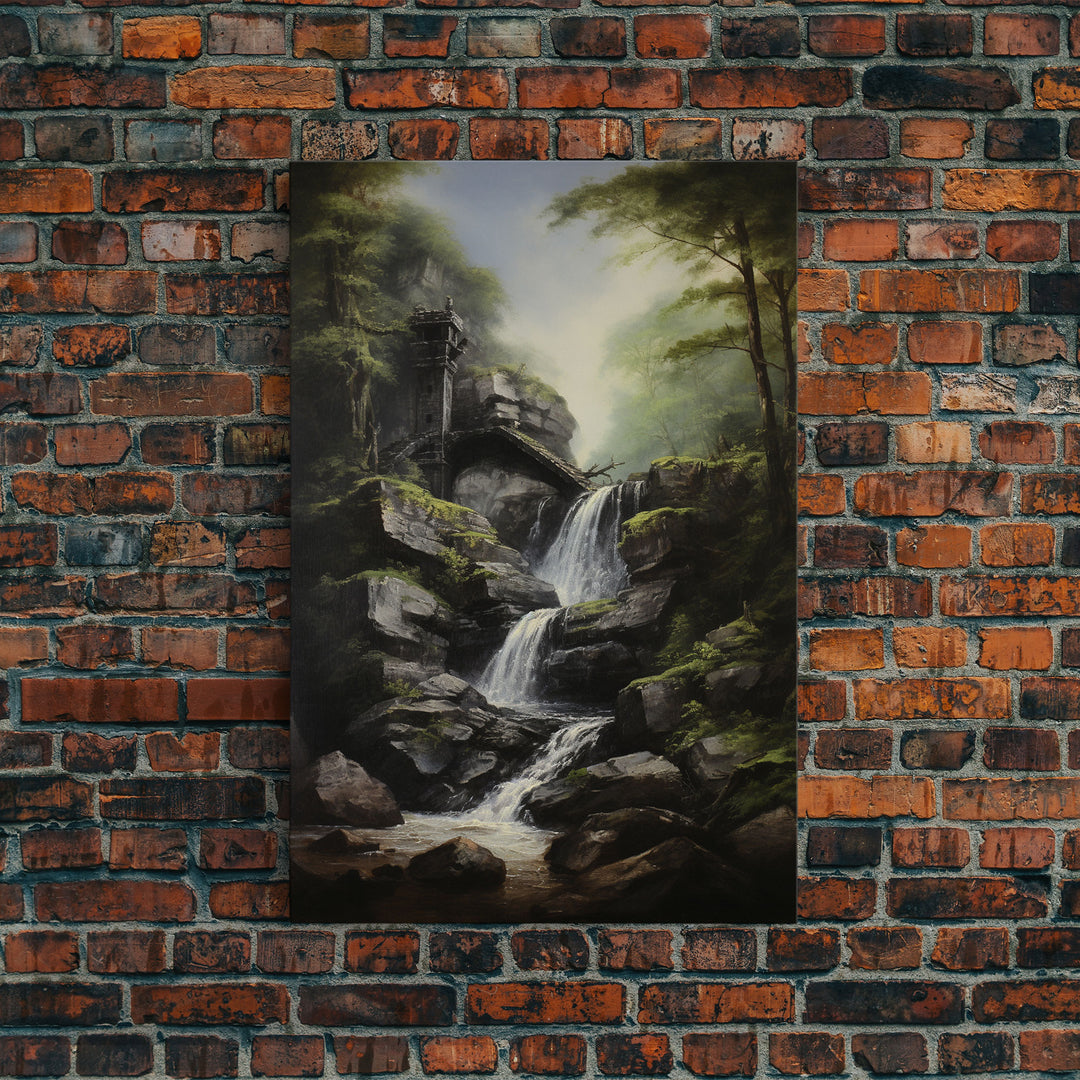 Waterfalls Wall Art, Nature Art Print, River Art, Canvas Print, Wall Art, Vertical Art, Farmhouse Wall Decor, Bedroom Prints, Unique Gift