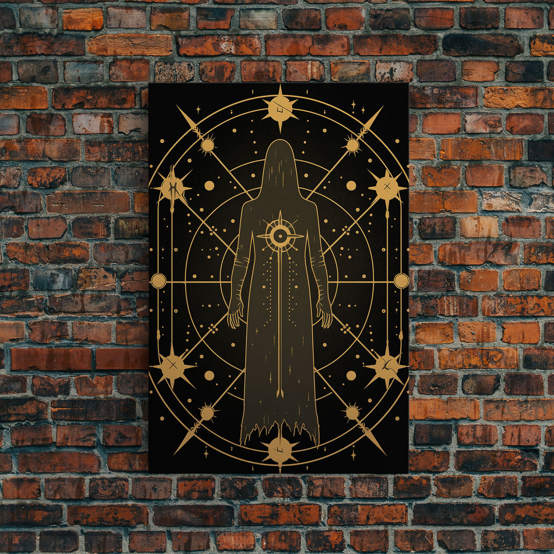 Tarot Card Art, Tarot Decor, Mystical Wall Art, Celestial Wall Art, Canvas Print, Wall Art, Vertical Print, Witchy Wall Art, Gothic Art