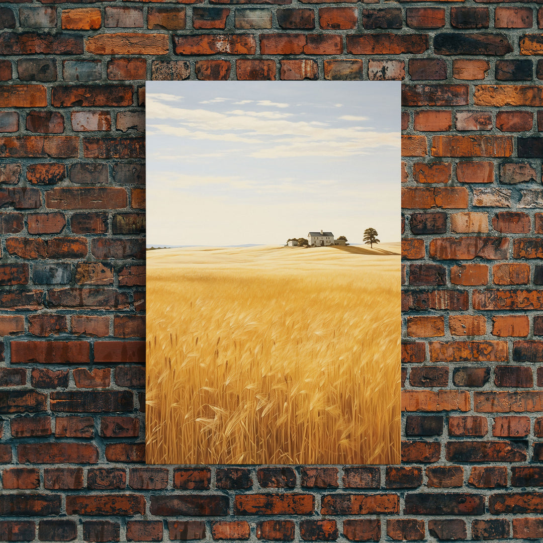 Wheat Field Wall Art, Farm Print, Countryside Wall Print, Canvas Print, Wall Art, Vertical Print, Country Home Decor, Family Gift, RV Decor