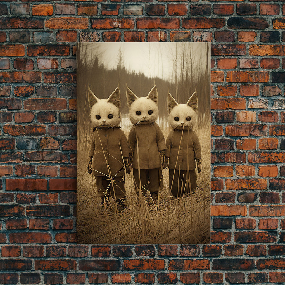 The Bunny Boys, Spooky Halloween Art, Scary Wall Decor, Spooky / Creepy Halloween Decor, Cursed / Haunted Art