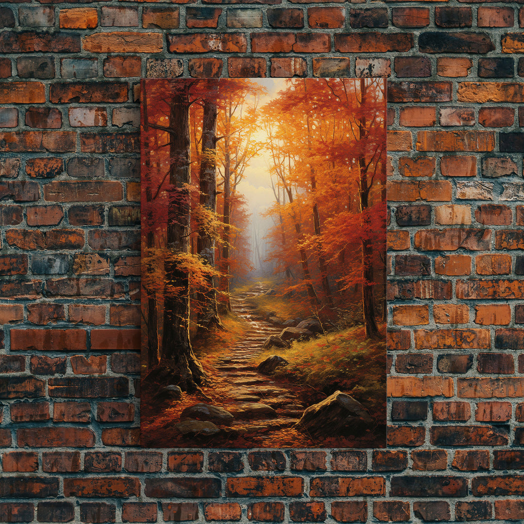 Fall Wall Art, Trees Wall Decor, Forest Wall Art, Canvas Print, Wall Art, Vertical Art, Housewarming Gift, Rustic Wall Art, Bedroom Prints