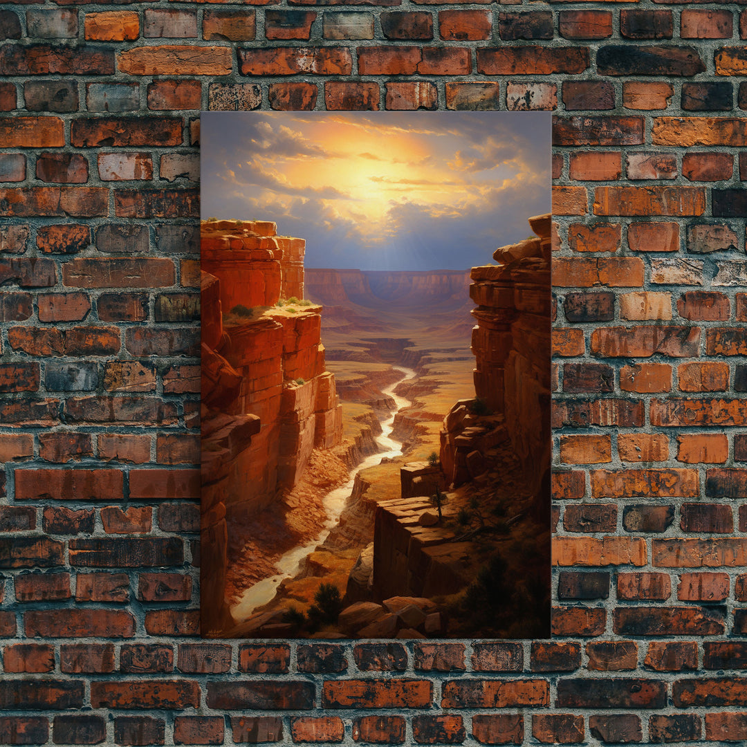 Canyon Wall Art, River Wall Print, Landscape Print, Canvas Print, Wall Art, Vertical Art, Family Room Wall Art, Home Decor Prints, RV Decor