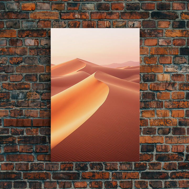 Sand Dunes Art Print, Desert Ladscape, Desert Art, Canvas Print, Wall Art, Vertical Art, Above Bed Decor, Modern Office Art, Gift For Boss